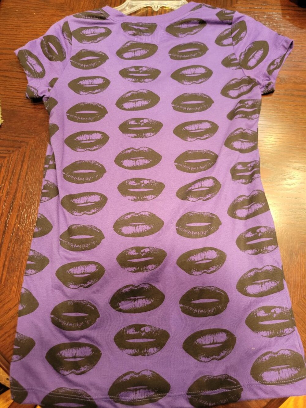 Abbey Dawn purple Y2K lips scene punk T-shirt size small - Picture 3 of 4